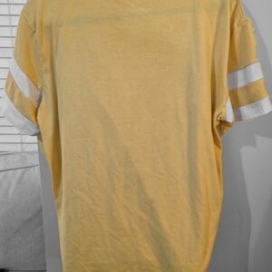 Casual Yellow and White Women's Tee